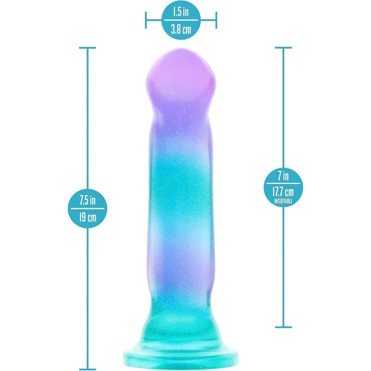 Blush Novelties® Avant Aurora Silicone Suction Cup Dildo Multicolor