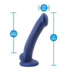 Blush Novelties® Avant D10 Ergo Mini Dual Density Dildo - Sensa Feel | Suction Cup & Harness Compatible Blue