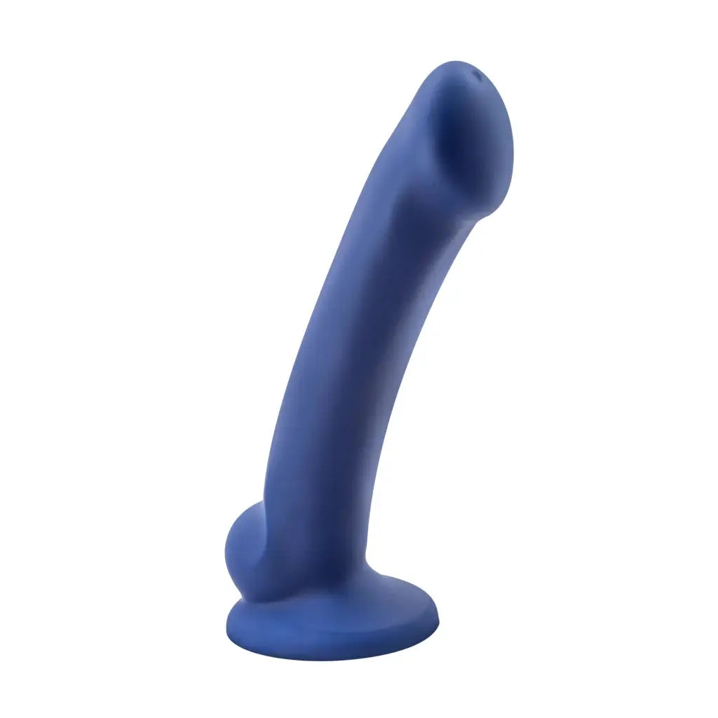 Blush Novelties® Avant D10 Ergo Mini Dual Density Dildo - Sensa Feel | Suction Cup & Harness Compatible Blue
