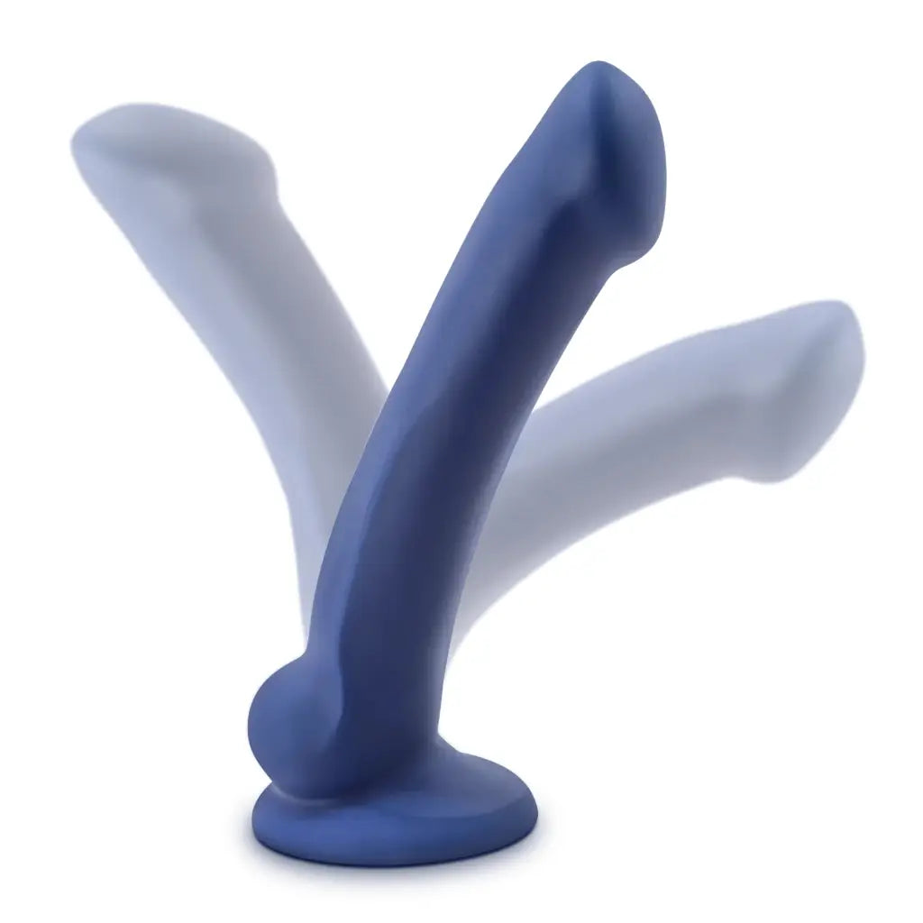 Blush Novelties® Avant D10 Ergo Mini Dual Density Dildo - Sensa Feel | Suction Cup & Harness Compatible Blue
