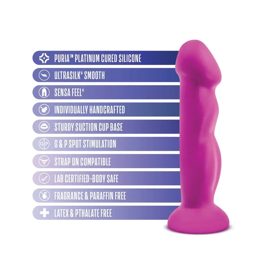 Blush Novelties® Avant D11 Suko Dual Density Dildo - Sensa Feel | Suction Cup & Harness Compatible Magenta