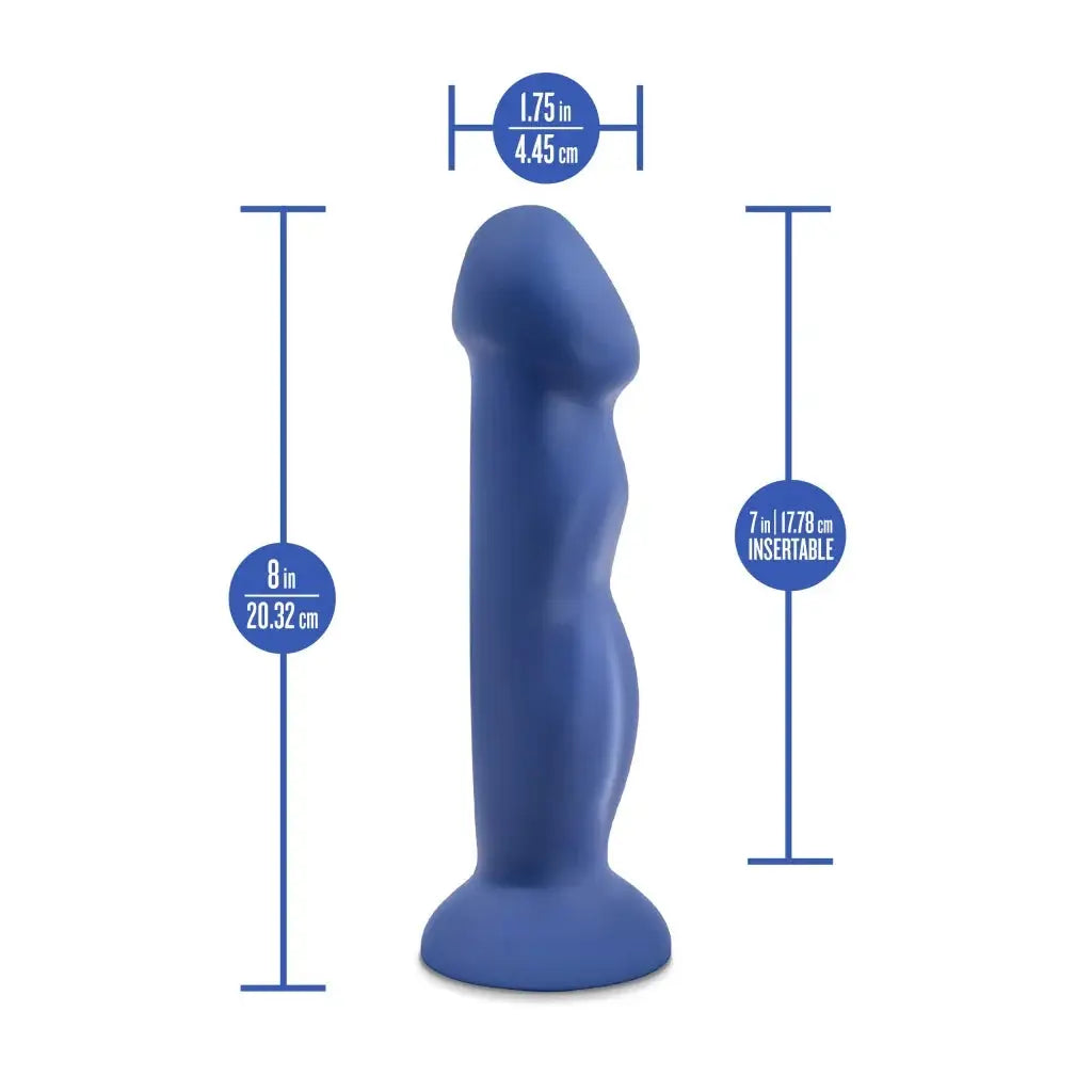 Blush Novelties® Avant D12 Suko Dual Density Dildo - Sensa Feel | Suction Cup & Harness Compatible Blue