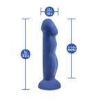 Blush Novelties® Avant D12 Suko Dual Density Dildo - Sensa Feel | Suction Cup & Harness Compatible Blue