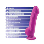 Blush Novelties® Avant D7 Ergo Dual Density Dildo - Sensa Feel | Suction Cup & Harness Compatible Magenta