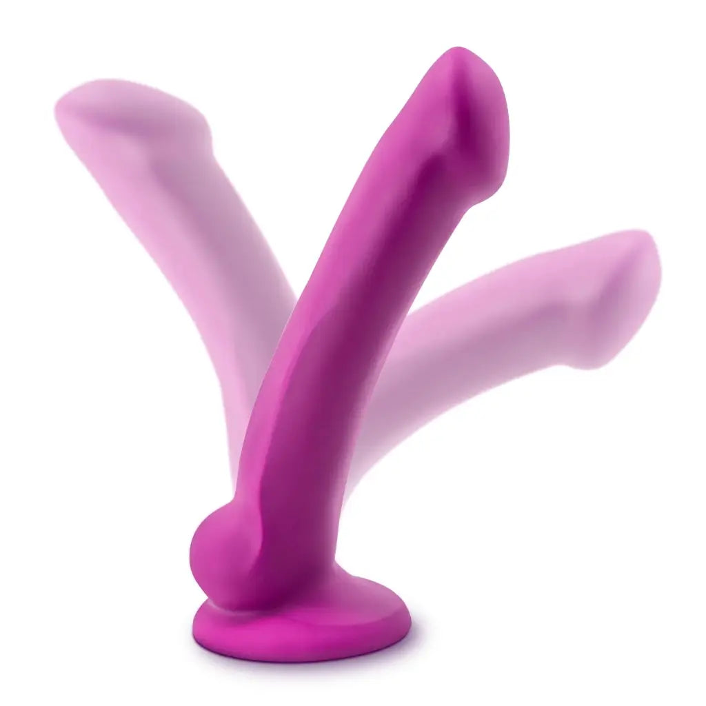 Blush Novelties® Avant D9 Ergo Mini Dual Density Dildo - Sensa Feel | Suction Cup & Harness Compatible Magenta
