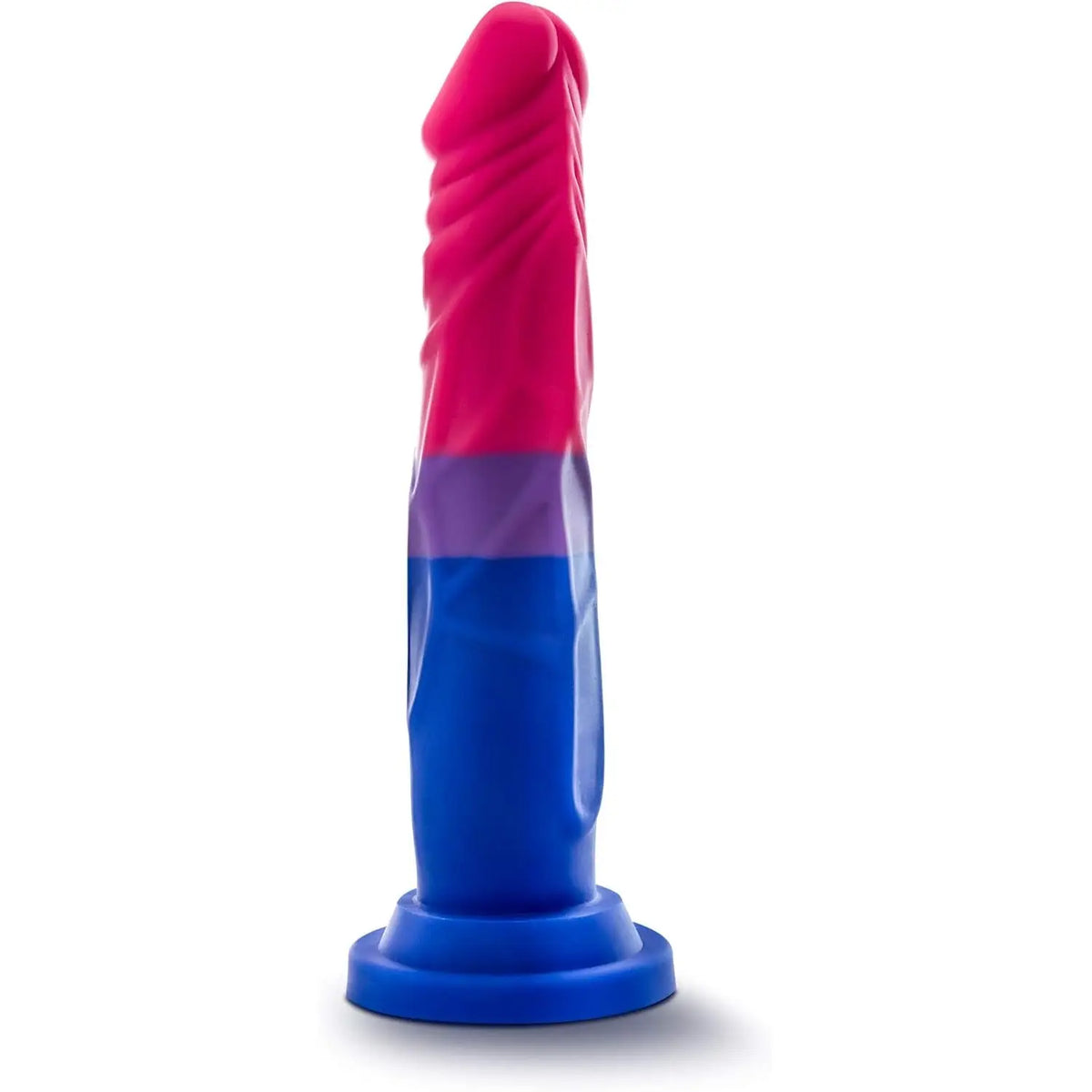 Blush Novelties® Avant P8 Bisexual Pride Dildo - 7.5’’ Textured Silicone Multicolor