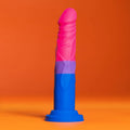 Blush Novelties® Avant P8 Bisexual Pride Dildo - 7.5’’ Textured Silicone Multicolor