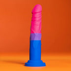 Blush Novelties® Avant P8 Bisexual Pride Dildo - 7.5’’ Textured Silicone Multicolor