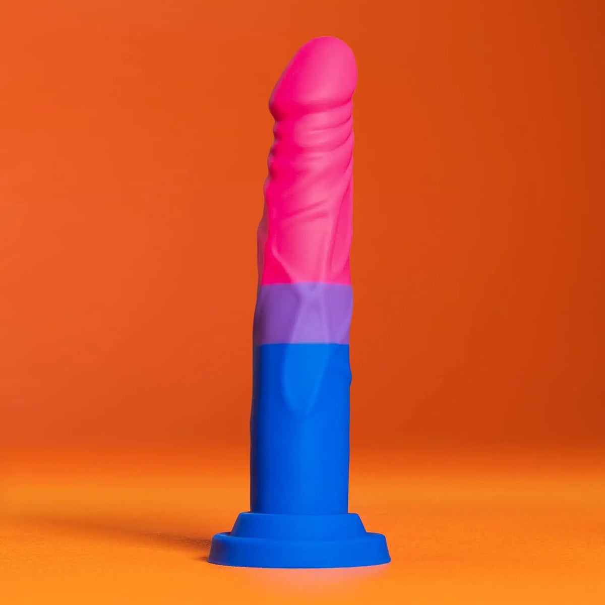 Blush Novelties® Avant P8 Bisexual Pride Dildo - 7.5’’ Textured Silicone Multicolor