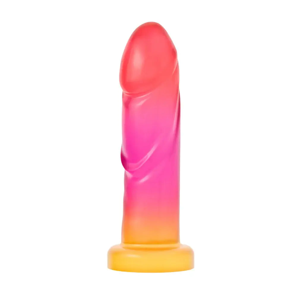 Blush Novelties® Avant Sunburst Artisan Silicone Dildo – G-Spot & P-Spot 7.5’’ Multicolor