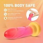 Blush Novelties® Avant Sunburst Artisan Silicone Dildo – G-Spot & P-Spot 7.5’’ Multicolor