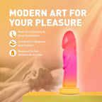 Blush Novelties® Avant Sunburst Artisan Silicone Dildo – G-Spot & P-Spot 7.5’’ Multicolor