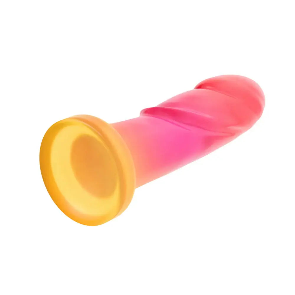Blush Novelties® Avant Sunburst Artisan Silicone Dildo – G-Spot & P-Spot 7.5’’ Multicolor