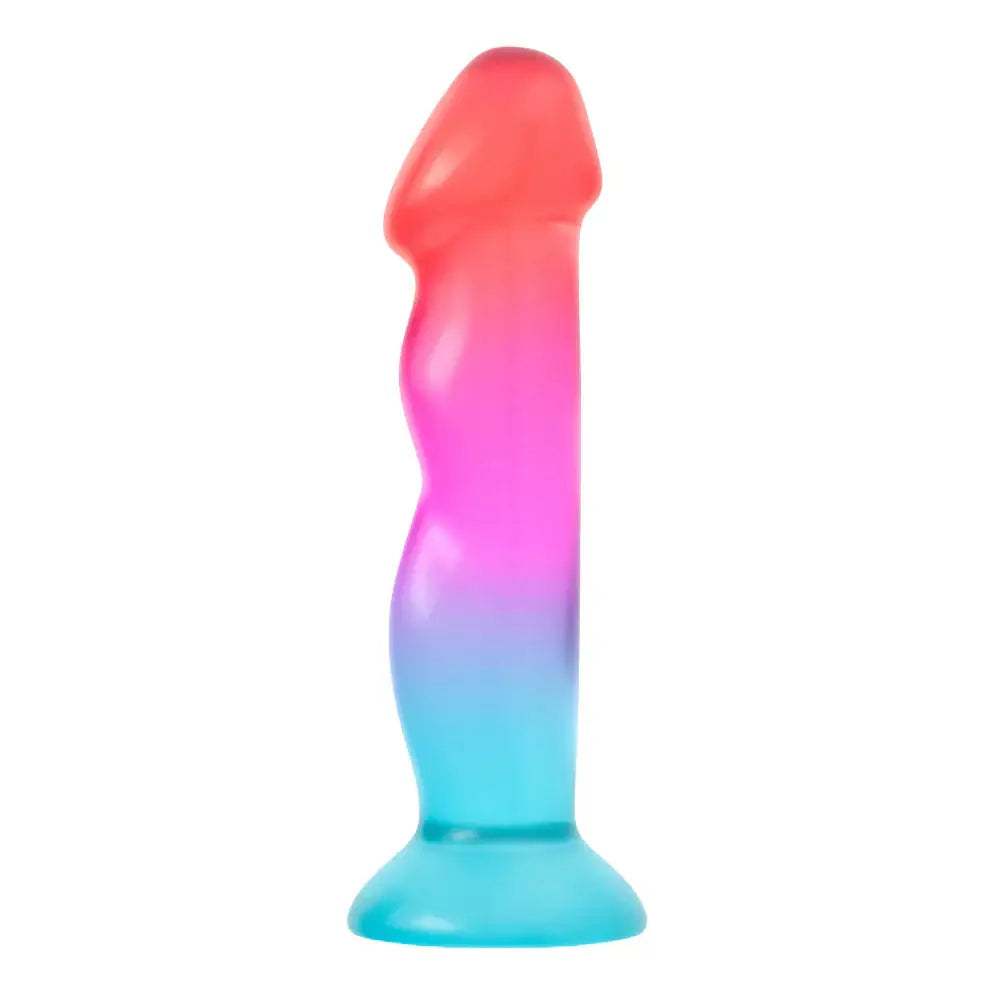 Blush Novelties® Avant Tropical Artisan Silicone Dildo – G-Spot & P-Spot 7.75’’ Multicolor