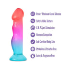 Blush Novelties® Avant Tropical Artisan Silicone Dildo – G-Spot & P-Spot 7.75’’ Multicolor
