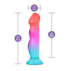Blush Novelties® Avant Tropical Artisan Silicone Dildo – G-Spot & P-Spot 7.75’’ Multicolor