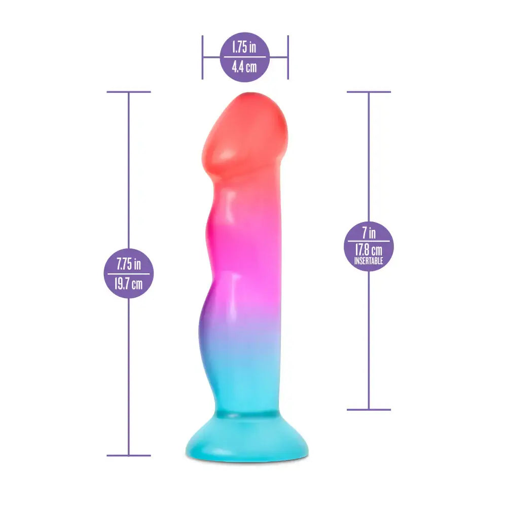Blush Novelties® Avant Tropical Artisan Silicone Dildo – G-Spot & P-Spot 7.75’’ Multicolor