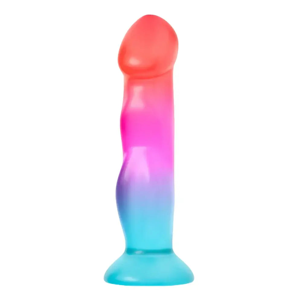 Blush Novelties® Avant Tropical Artisan Silicone Dildo – G-Spot & P-Spot 7.75’’ Multicolor