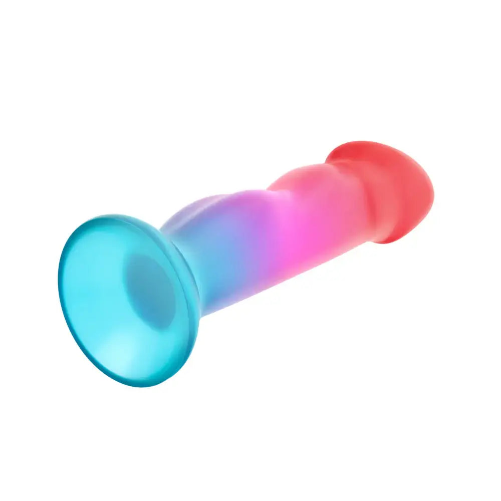 Blush Novelties® Avant Tropical Artisan Silicone Dildo – G-Spot & P-Spot 7.75’’ Multicolor