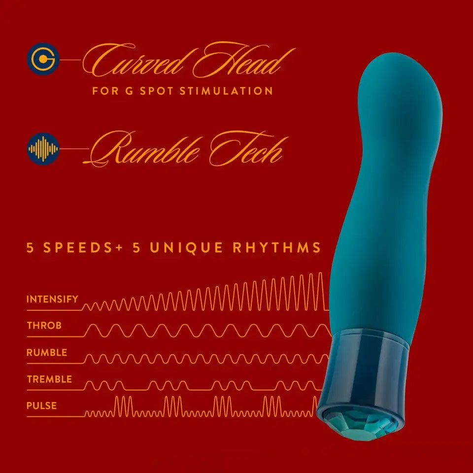 Oh My Gem® Blue Topaz Fierce Rechargeable Vibrator - Rolik®
