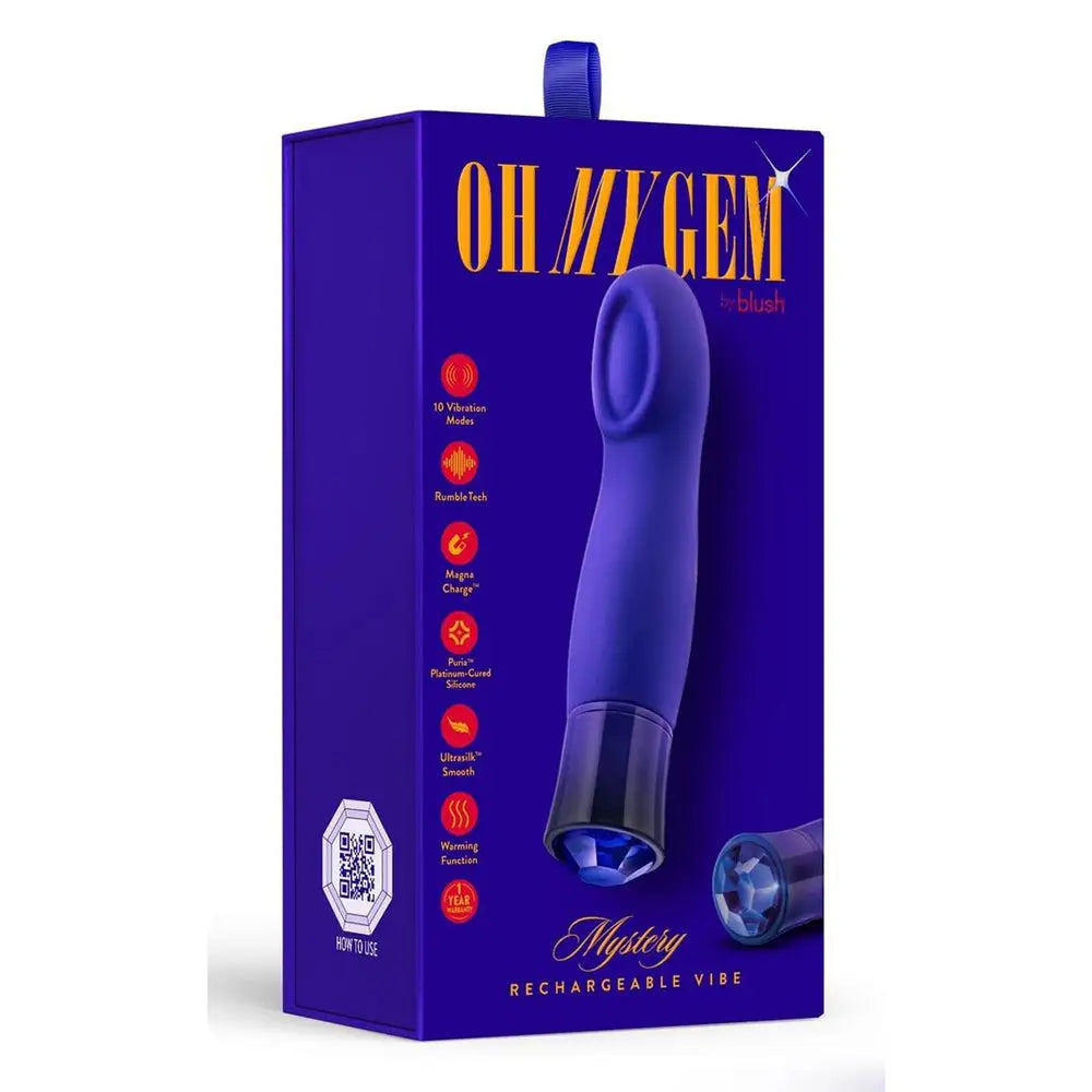 Oh My Gem Sapphire Mystery Warming Vibrator - Blue