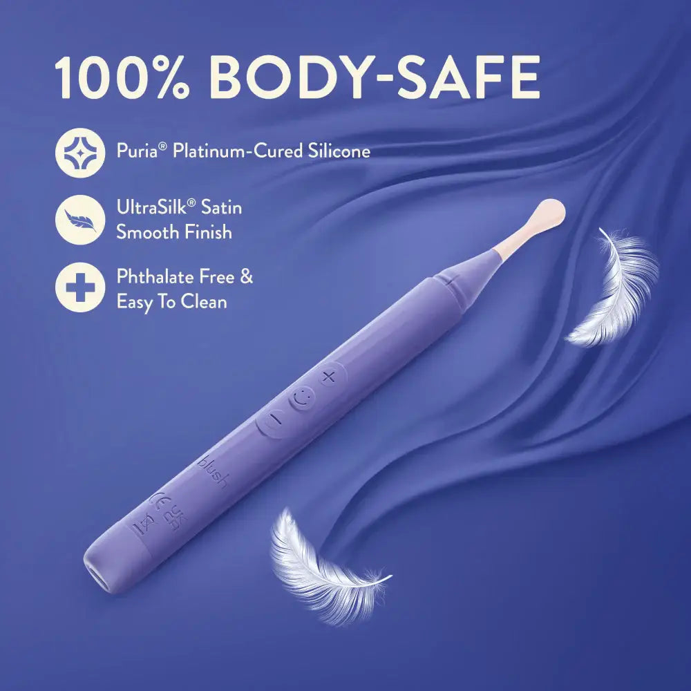 Blush Novelties® Juno Oscillating Wand Vibrator – Precision Tip & 3 Attachments Lilac