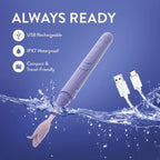 Blush Novelties® Juno Oscillating Wand Vibrator – Precision Tip & 3 Attachments Lilac