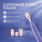 Blush Novelties® Juno Oscillating Wand Vibrator – Precision Tip & 3 Attachments Lilac