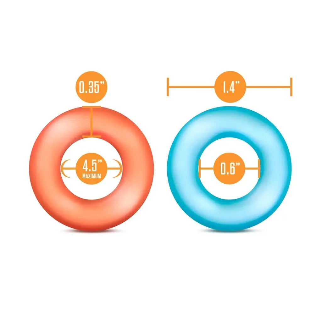Blush Novelties® King of the Ring 6-Pack - Stretchy Elastomer C-Ring Set Rainbow