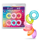 Blush Novelties® King of the Ring 6-Pack - Stretchy Elastomer C-Ring Set Rainbow