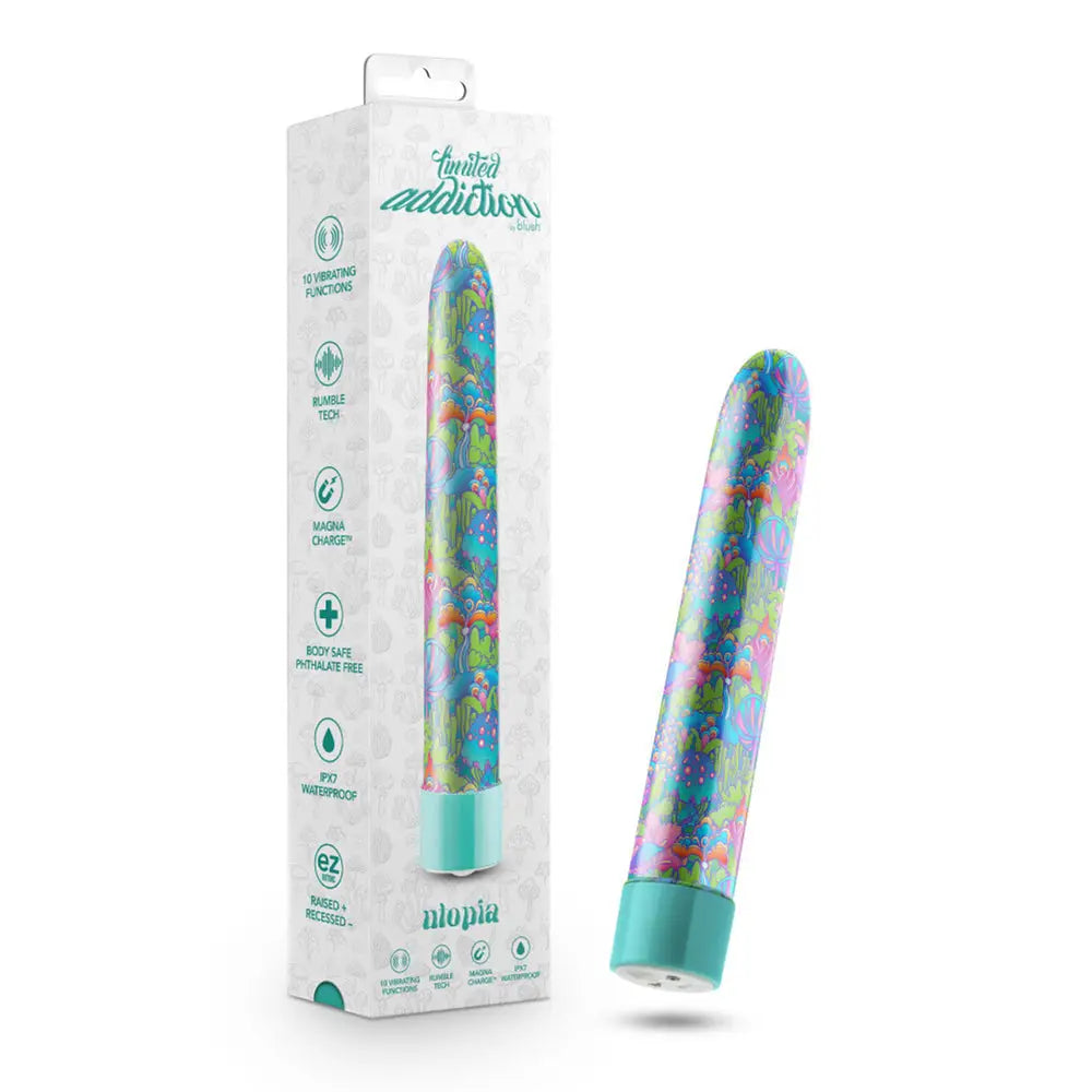 Limited Addiction Utopia Rechargeable Vibrator - Aqua