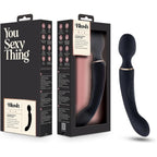 Blush Novelties® Lush Gia Dual-Ended Wand Vibrator - 7 Modes Each End | Massage & G-Spot Black