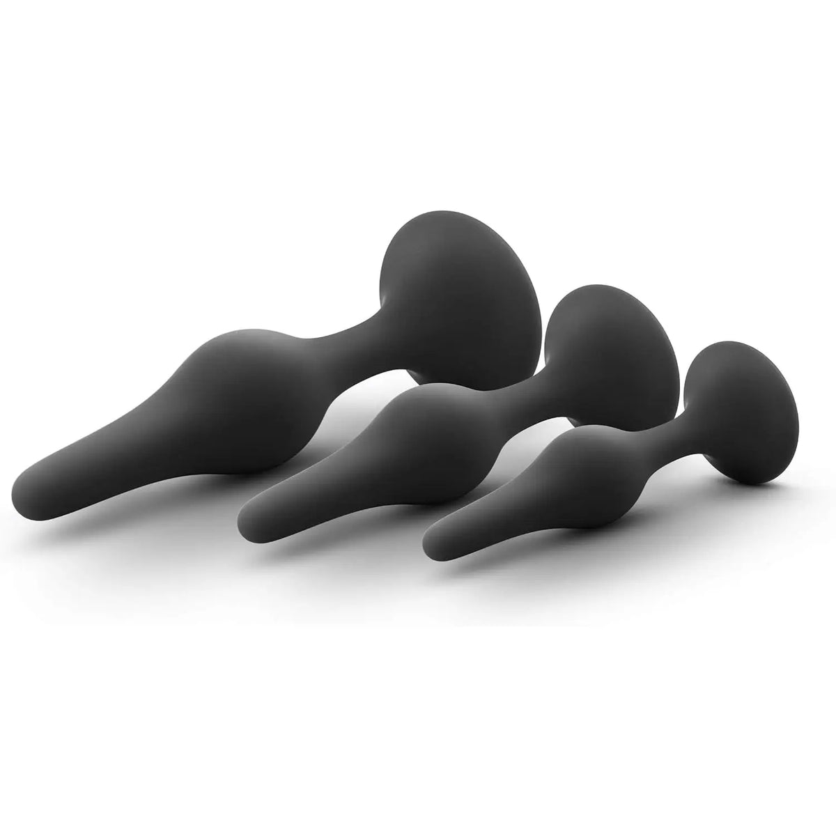 Blush Novelties® Luxe Beginner 3-Piece Graduated Silicone Anal Plug Set