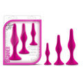 Blush Novelties® Luxe Beginner 3-Piece Graduated Silicone Anal Plug Set Pink