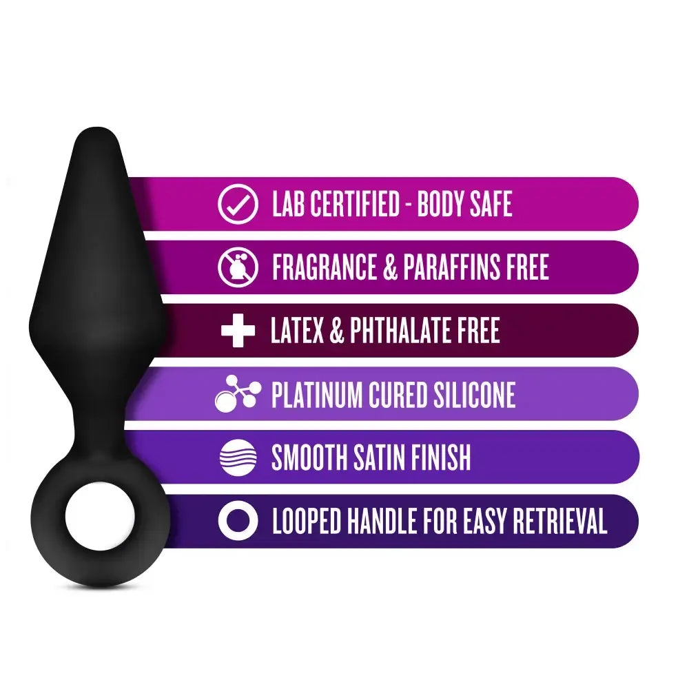 Blush Novelties® Luxe Night Rimmer Anal Training Kit - 3 Graduated Sizes Black