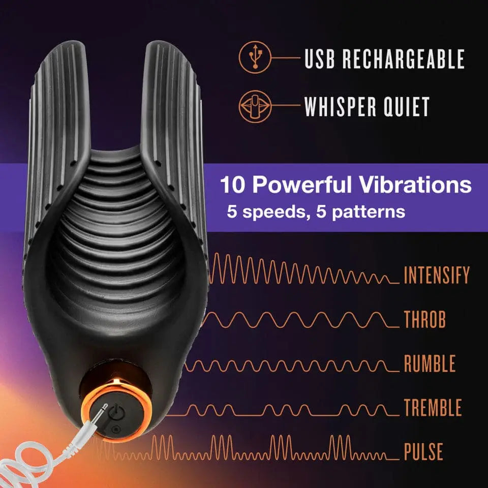 M Elite Platinum Wrapt Vibrating Silicone Stroker - Rolik®