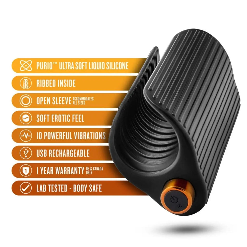 M Elite Platinum Wrapt Vibrating Silicone Stroker - Rolik®