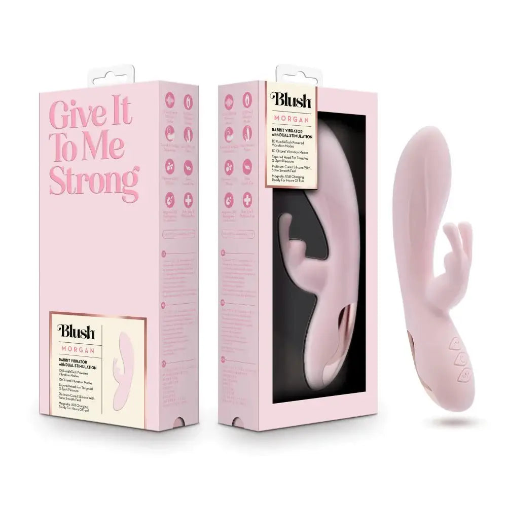 Blush Novelties® Morgan 7.75" G - Spot Clitoral Dual Stimulation Rabbit Vibrator - Rolik®