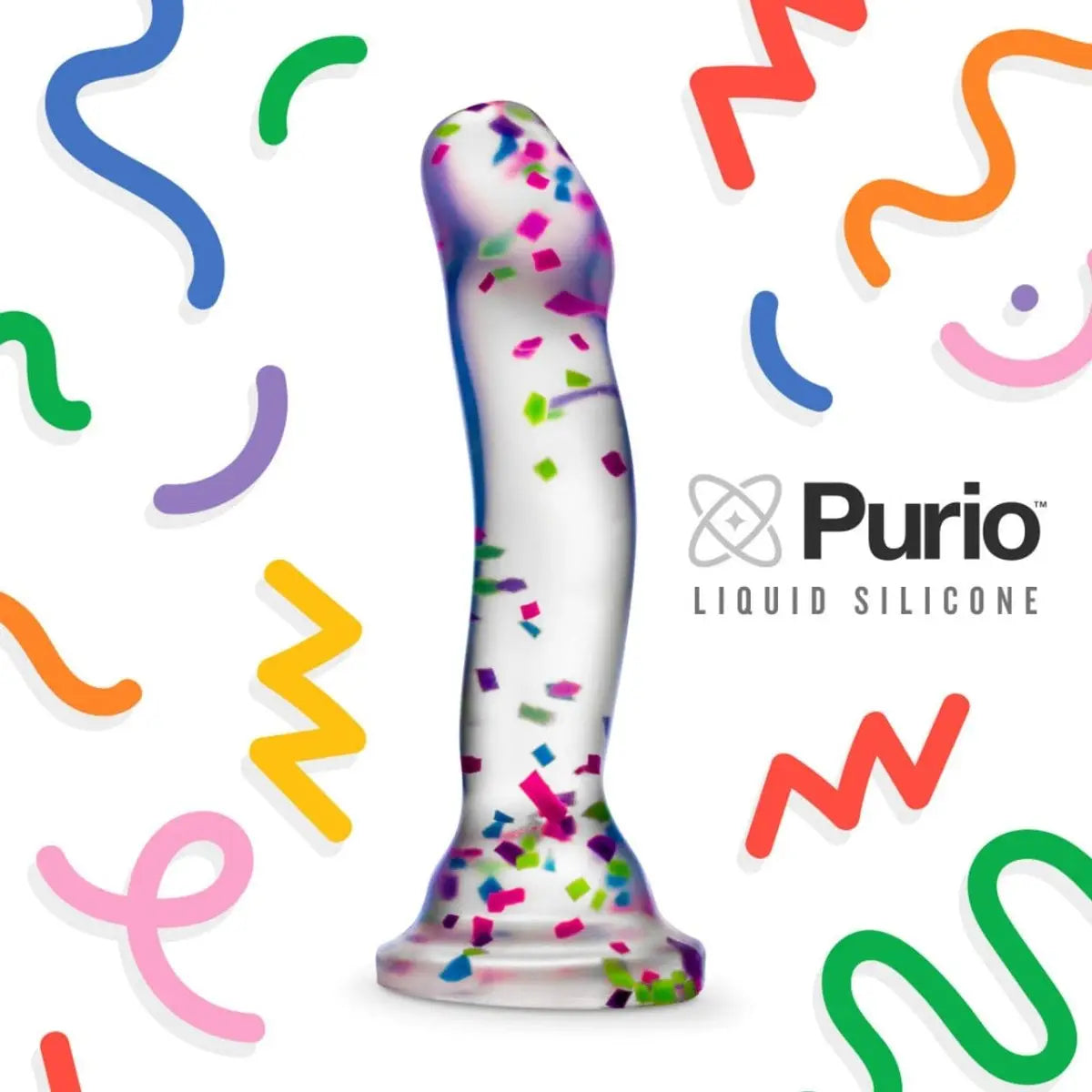 Neo Elite Hanky Panky Confetti Glow in the Dark Silicone Dildo - Rolik®