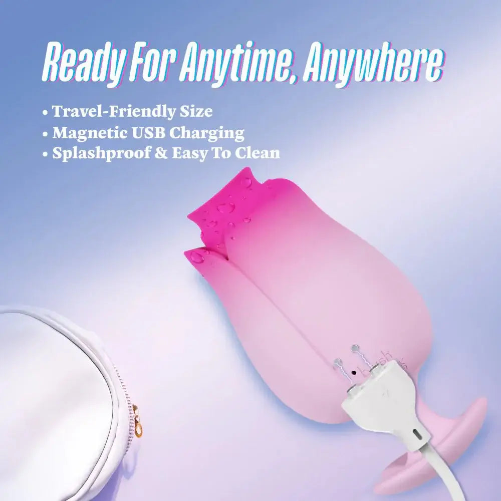Tulip Trance Suction & Tongue - Fluttering Personal Massager - Rolik®