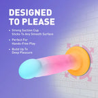 Avant Golden Dawn Silicone Dildo - Pastel Rainbow