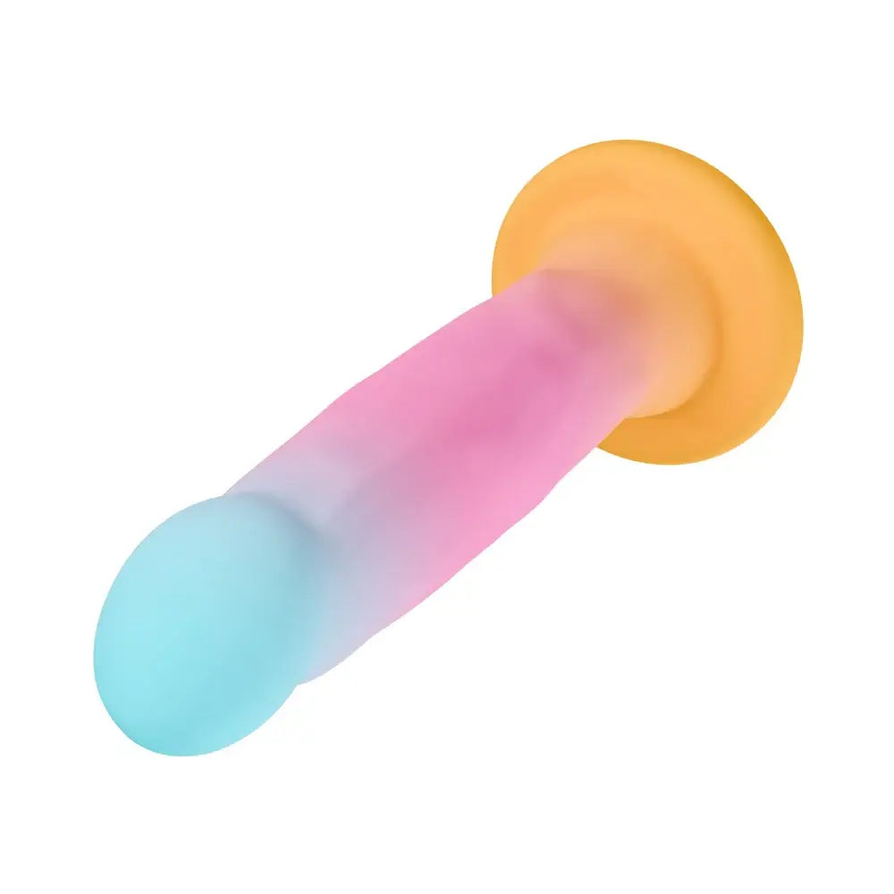 Avant Golden Dawn Silicone Dildo - Pastel Rainbow