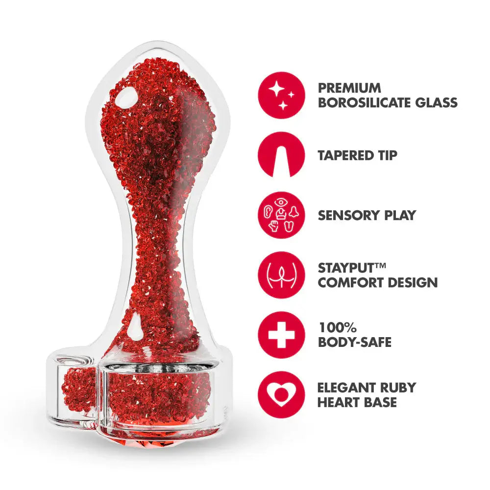 Blush Novelties® Oh My Gem Lustre Red Glass Plug - Rolik®