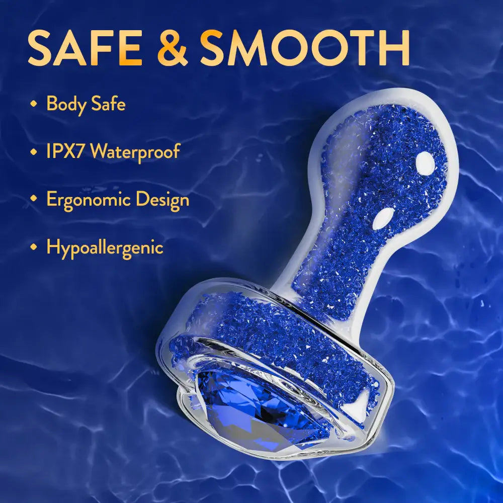 Blush Novelties® Oh My Gem Prestige Blue Glass Plug - Rolik®