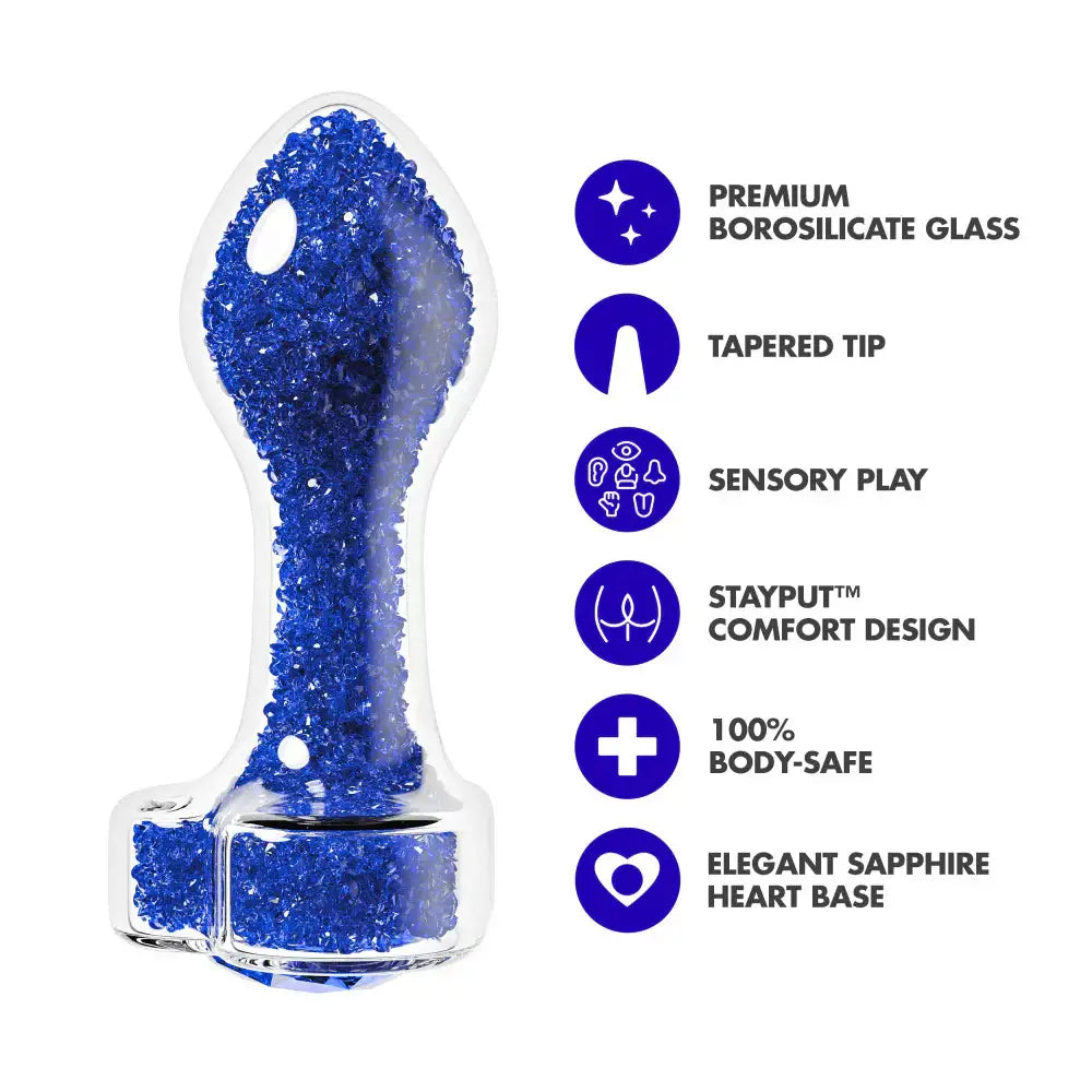 Blush Novelties® Oh My Gem Prestige Blue Glass Plug - Rolik®