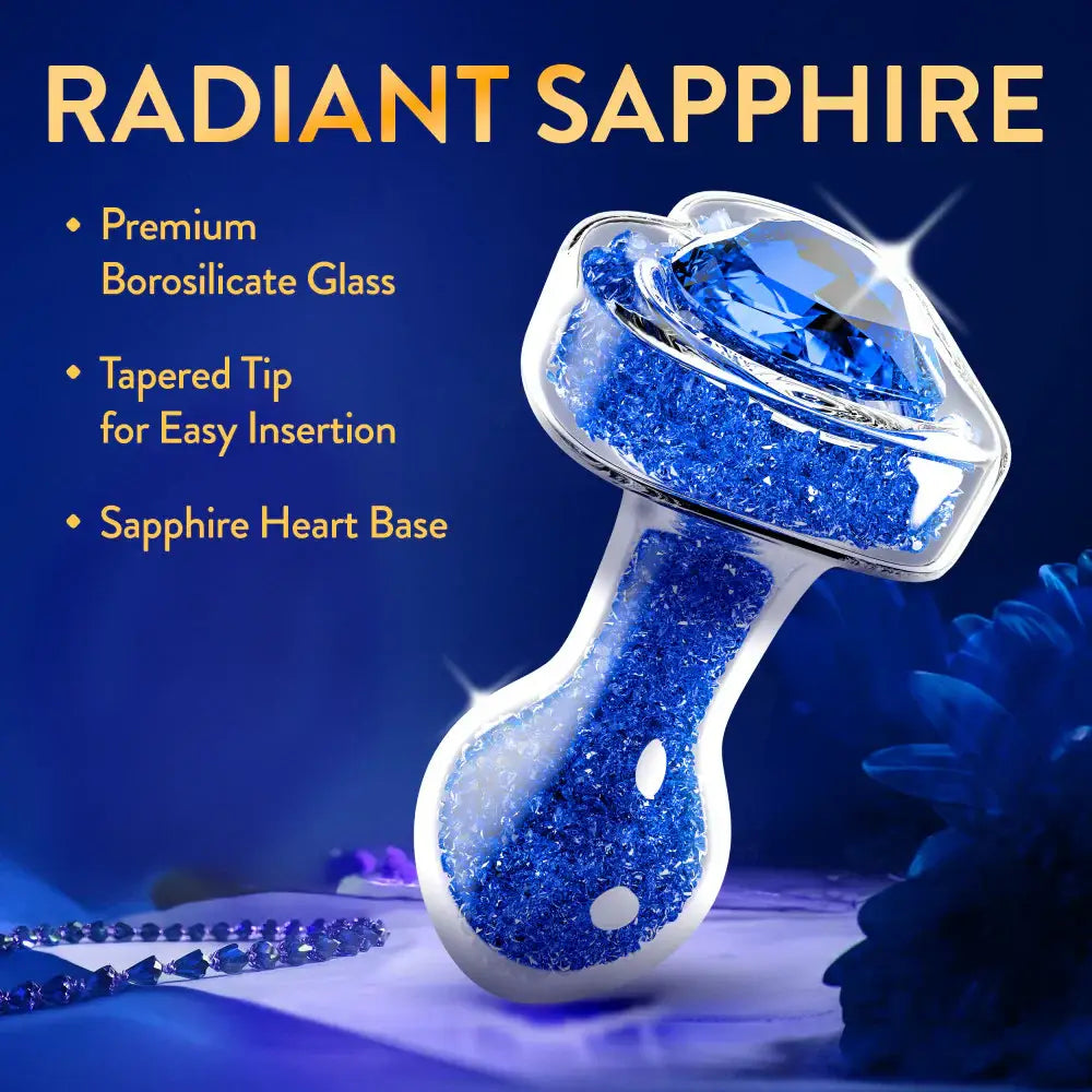 Blush Novelties® Oh My Gem Prestige Blue Glass Plug - Rolik®