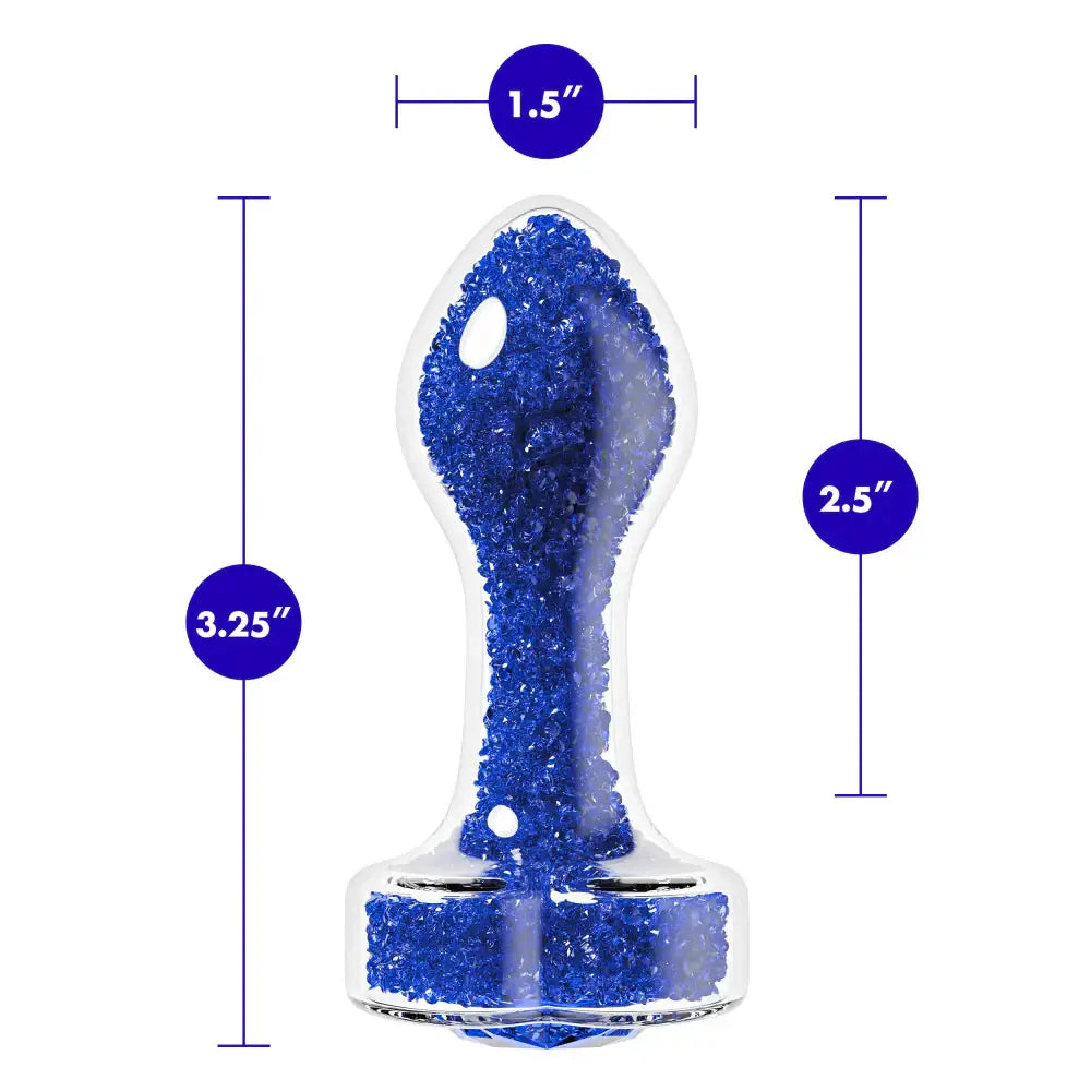 Blush Novelties® Oh My Gem Prestige Blue Glass Plug - Rolik®
