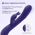 Blush Novelties® Harper 8.75" G - Spot Clitoral Dual Stimulation Silicone Rabbit Vibrator - Rolik®