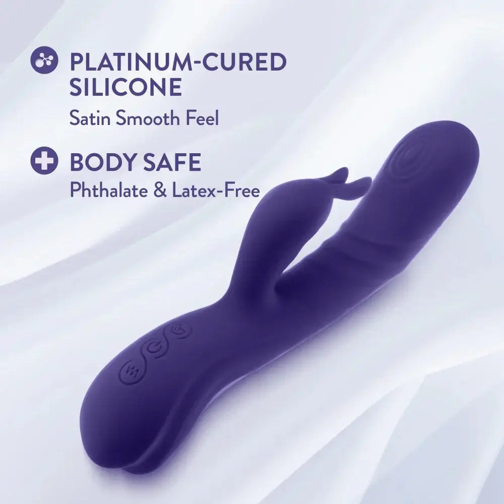 Blush Novelties® Harper 8.75" G - Spot Clitoral Dual Stimulation Silicone Rabbit Vibrator - Rolik®