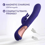 Blush Novelties® Harper 8.75" G - Spot Clitoral Dual Stimulation Silicone Rabbit Vibrator - Rolik®